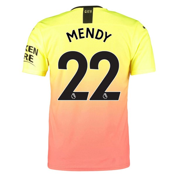 Camiseta Manchester City NO.22 Mendy 3ª 2019-2020 Naranja